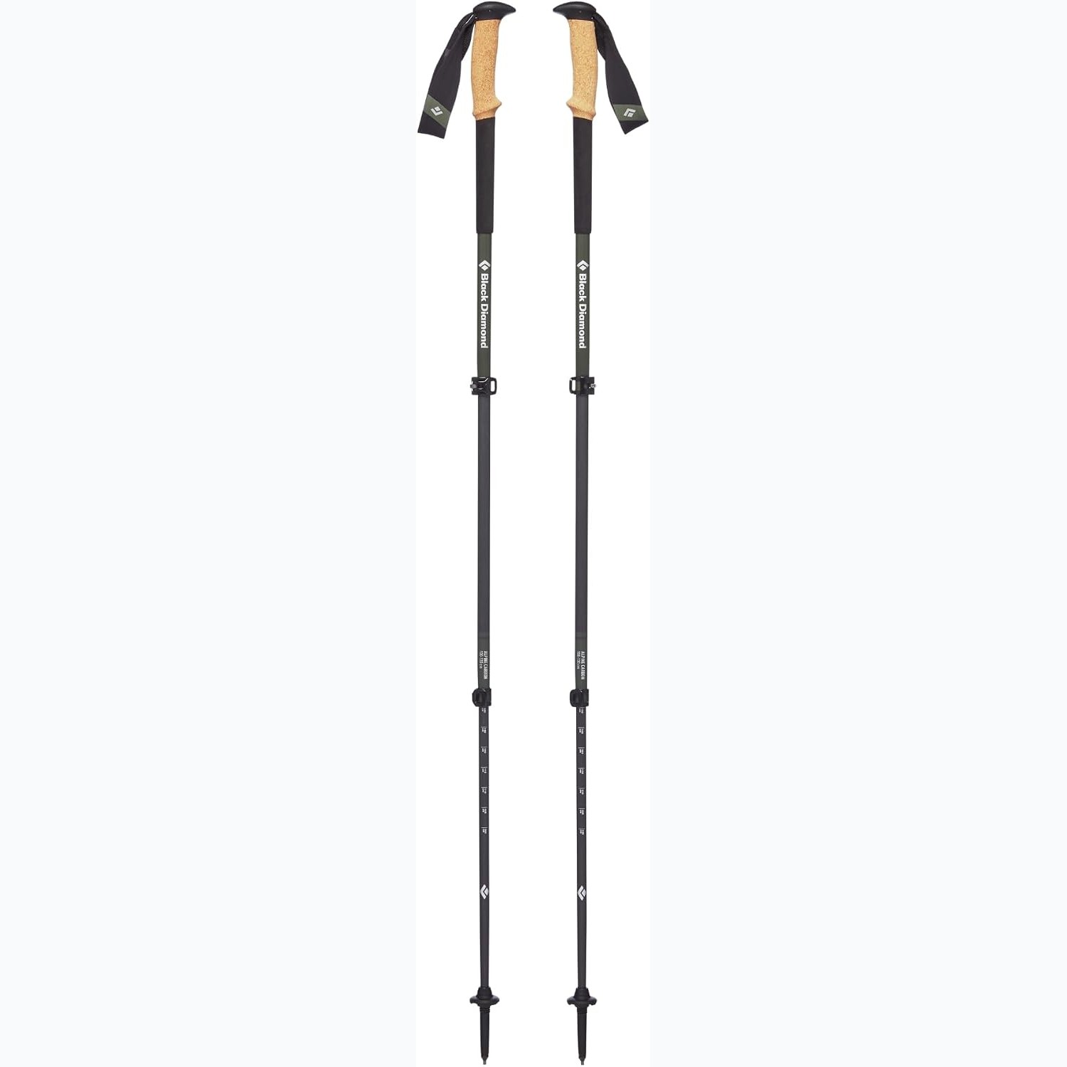 BLACK DIAMOND Alpine Carbon Cork Hiking Trekking Poles, Pair, Tundra